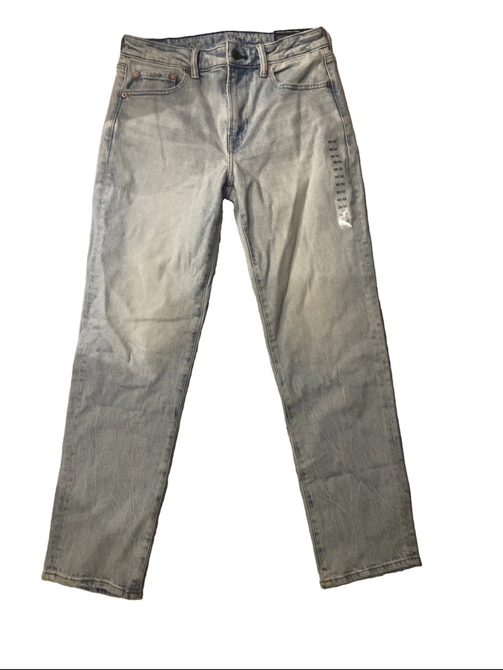 American Eagle easyflex athletic straight lightwash jeans nwt 30x32